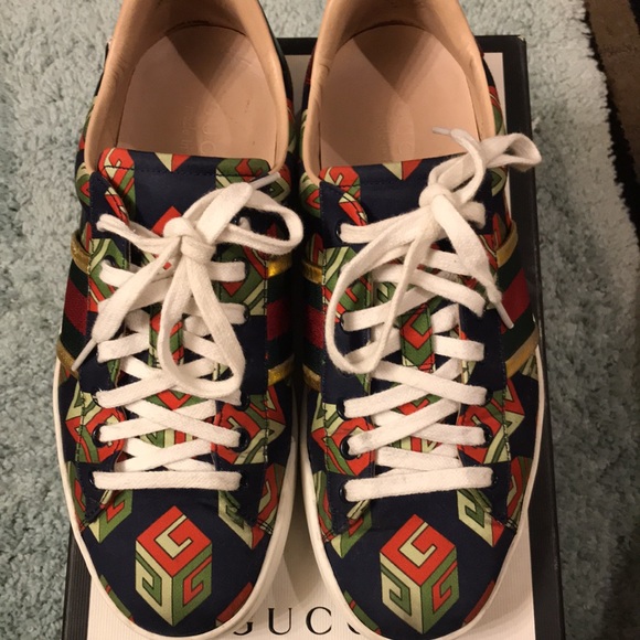 Gucci Ace suede GG cube shoes - Picture 6 of 11